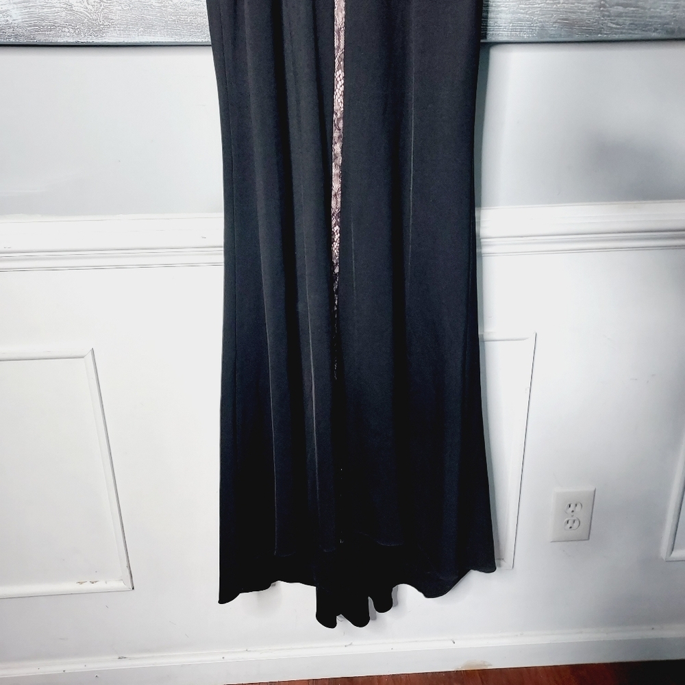 Adrianna Papell Lace Trim Asymmetric Stretch Formal Dress/Gown Sz-8 - Picture 5 of 9